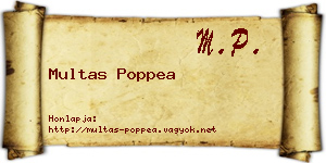 Multas Poppea névjegykártya
